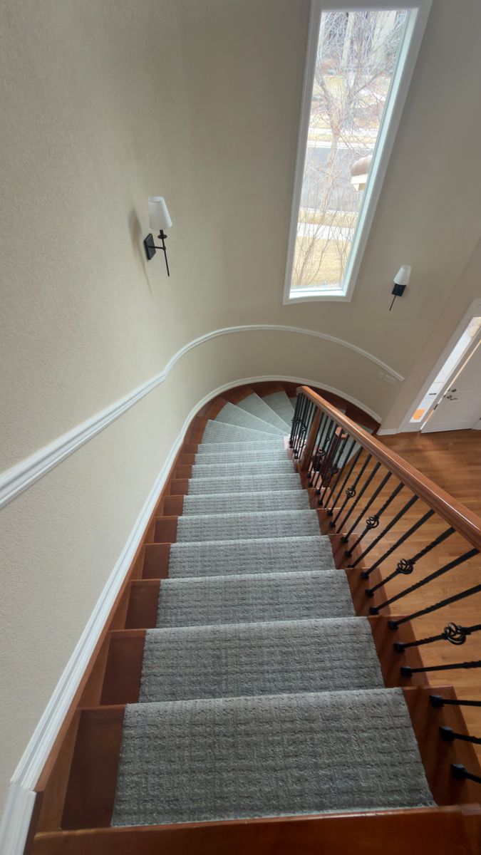 Stairs installation & handrails for Alpha Flooring & Painting Services. in Centennial, CO