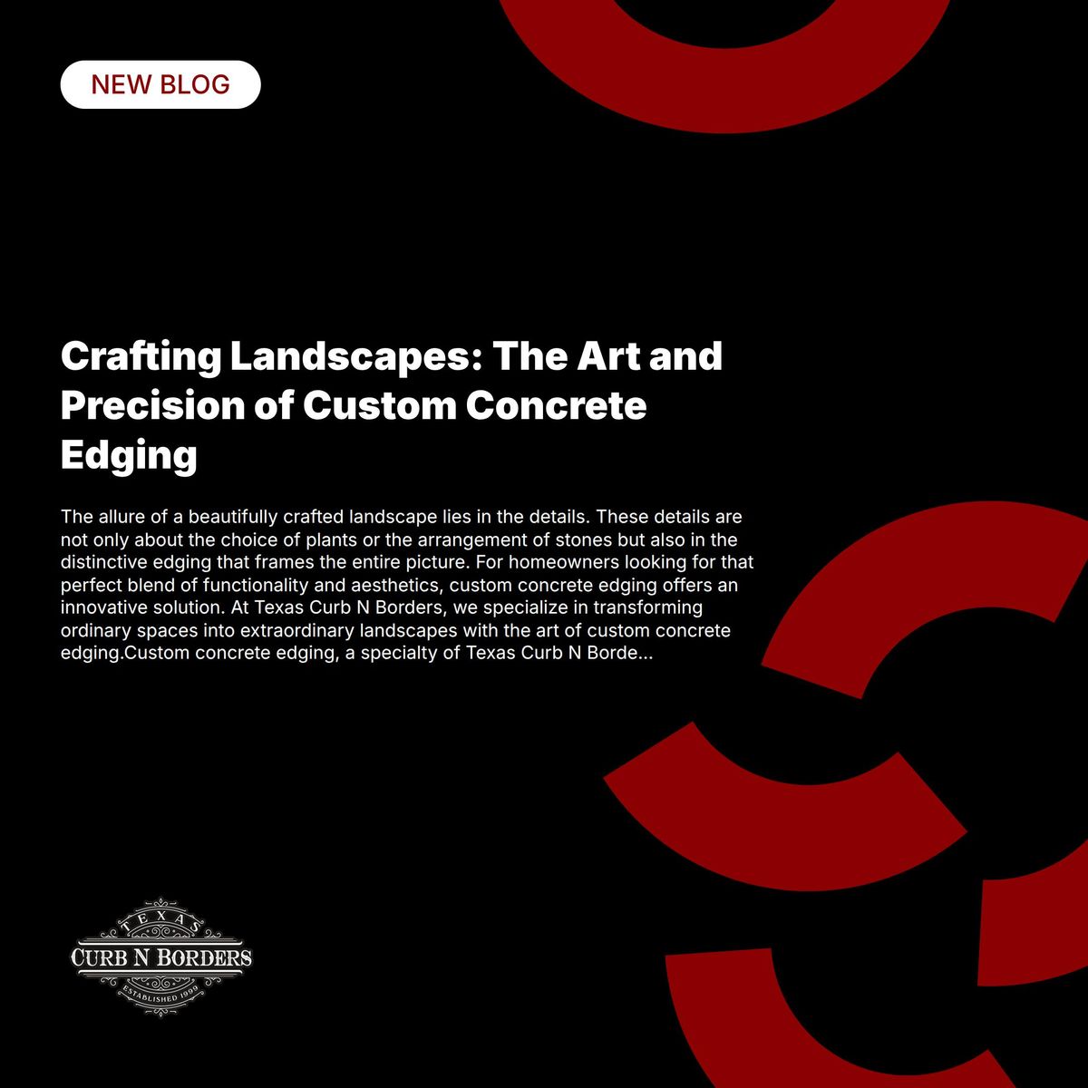 Custom Carved Concrete for Texas Curb N Borders in Houston, TX