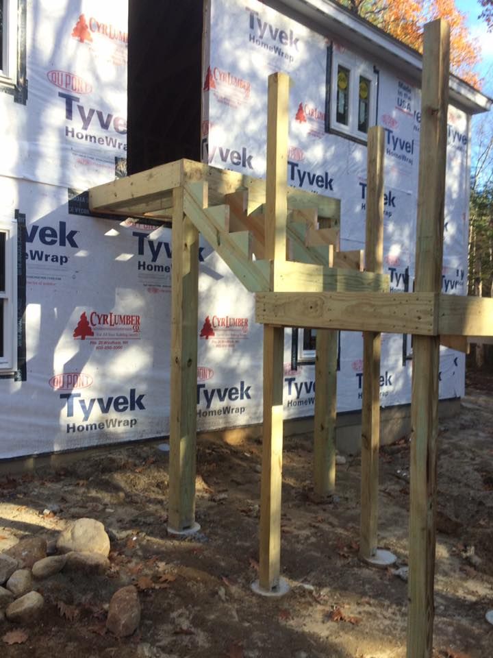 Deck Installation for Sanchez Construction in North Conway, NH