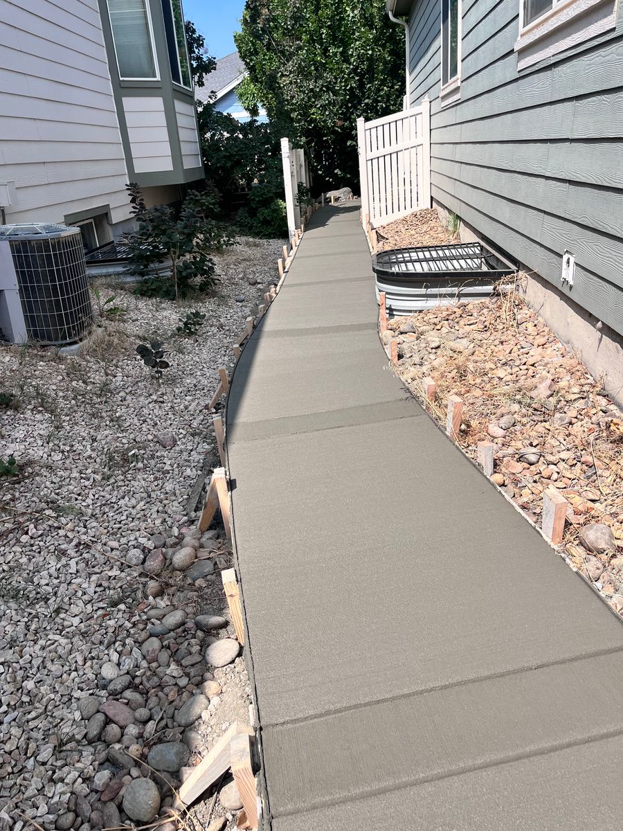 Sidewalk Installation for B&M Concrete LLC in Longmont, CO