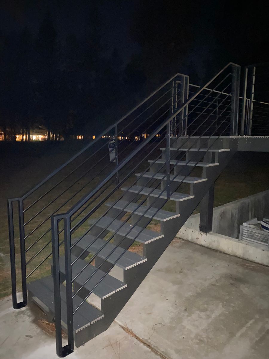 Custom railing for Weingart Welding & Fab in Coeur d'Alene, ID