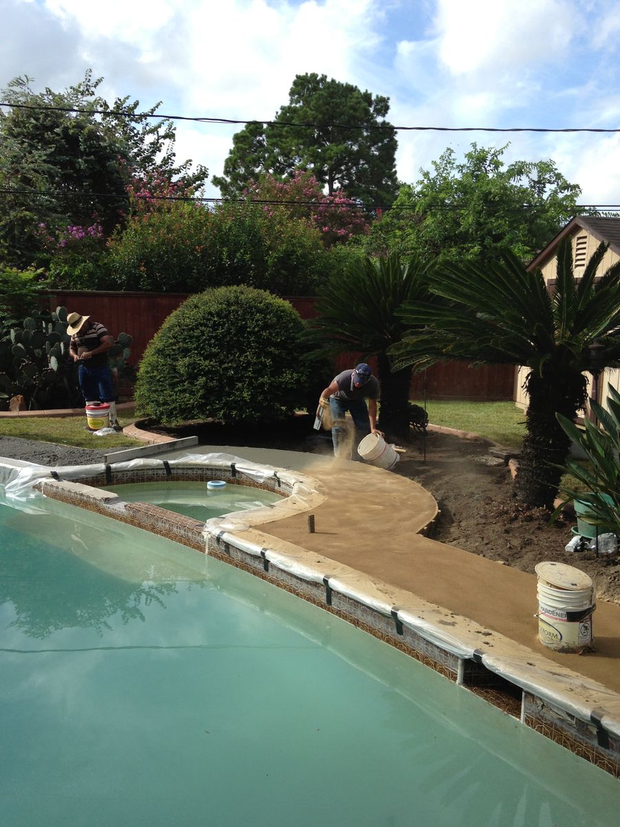 Pool Remodels for Texas Curb N Borders in Houston, TX