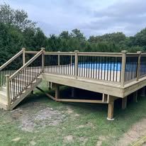 Deck & Fence Staining for Risner Construction in De Motte, IN