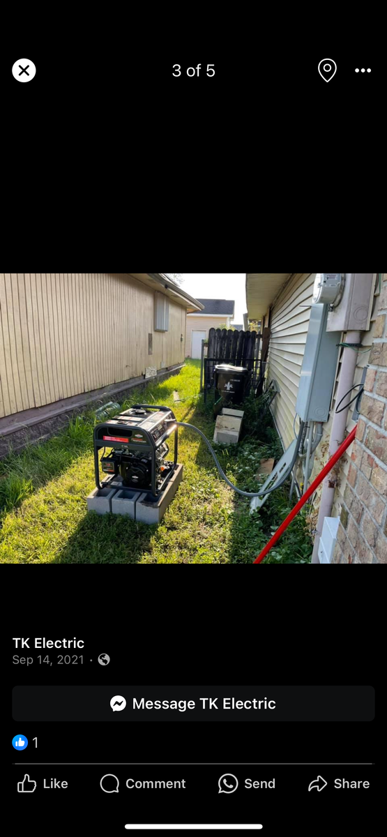 Install Generators for TK Electric in New Orleans, LA