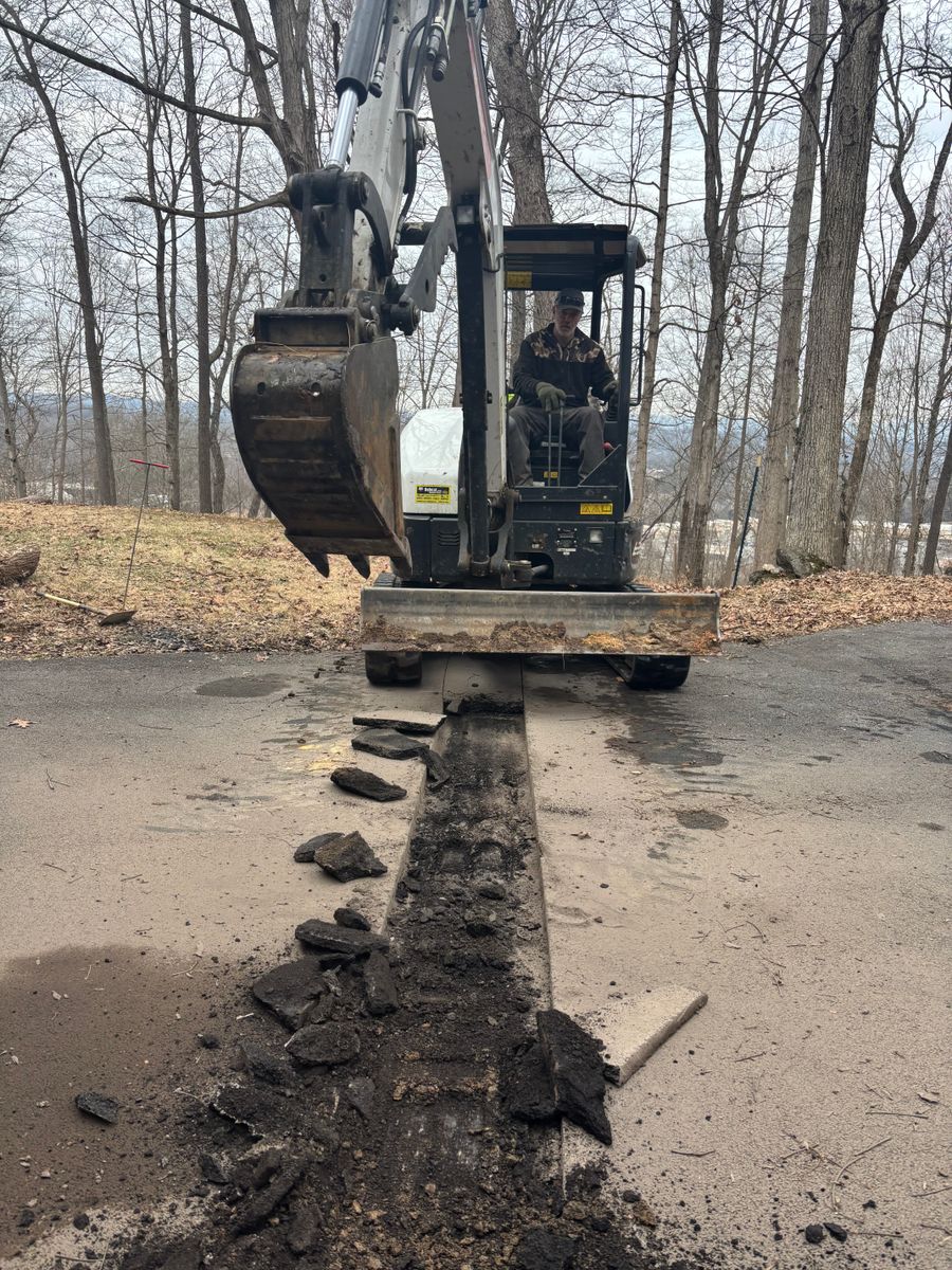 Trenching for Genesis Landworks in Bluff City, TN