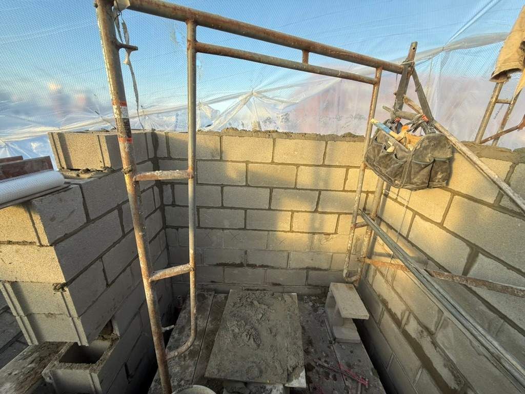 CMU Elevator Shaft for Shamblin Masonry & Restoration in Columbus, Ohio