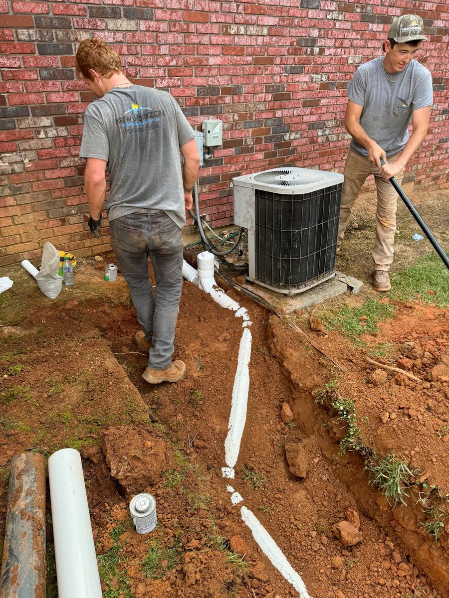 Sewer Line Replacement for New Horizon Environmental Services in Dawsonville, GA