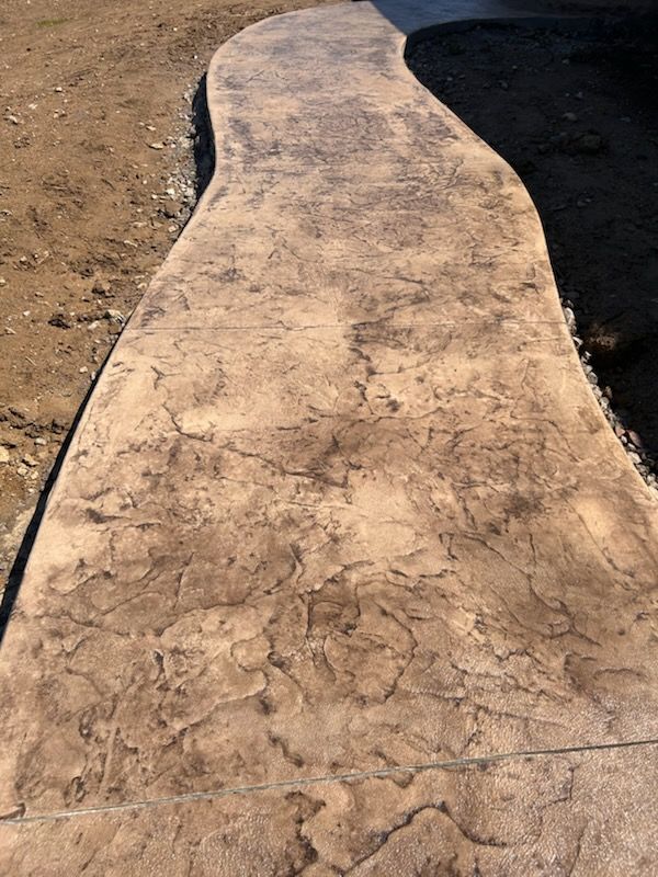 Stamped Concrete Installation for Solid Rock Concrete & Landwork in Galion, OH