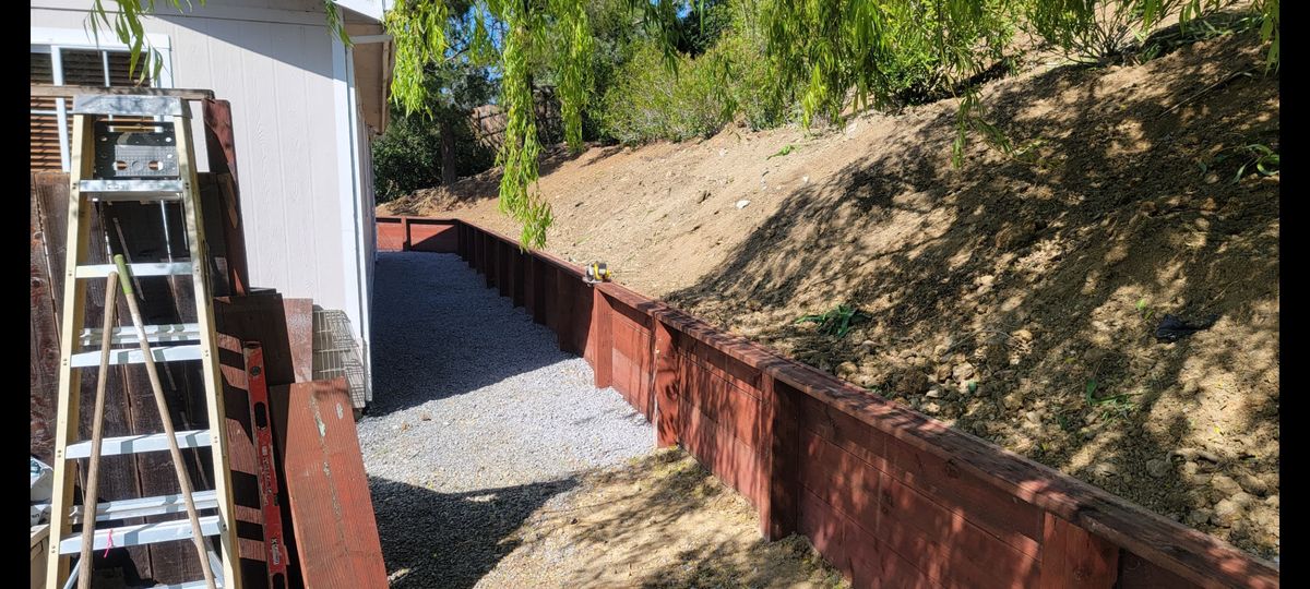 Retaining walls for Ren Levine Construction in Novato, CA