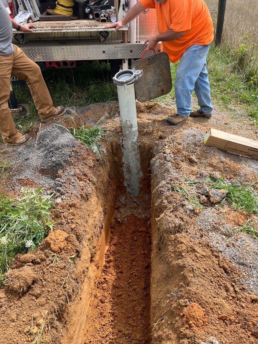 Livestock Water Systems / Exterior waterline installation for Deer Run Property Services in Rocky Gap, VA