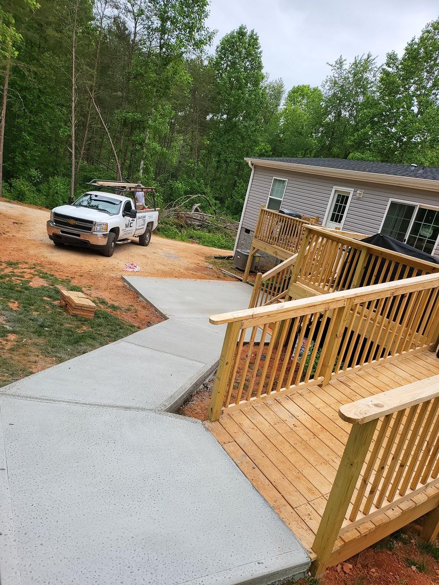 Sidewalk Installation for Miilan Construction in Boonville, NC