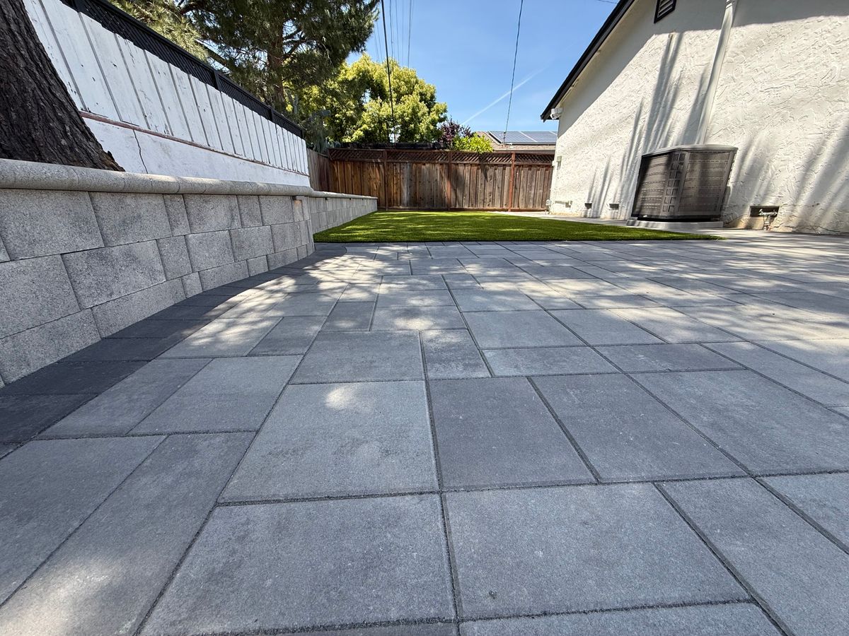 Hardscape Installation for Perry's Landscape Design in Saratoga, CA