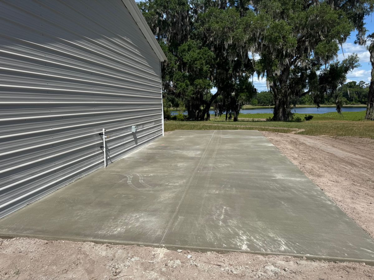 Concrete Slab Construction for Cameron Enterprises in Live Oak, FL