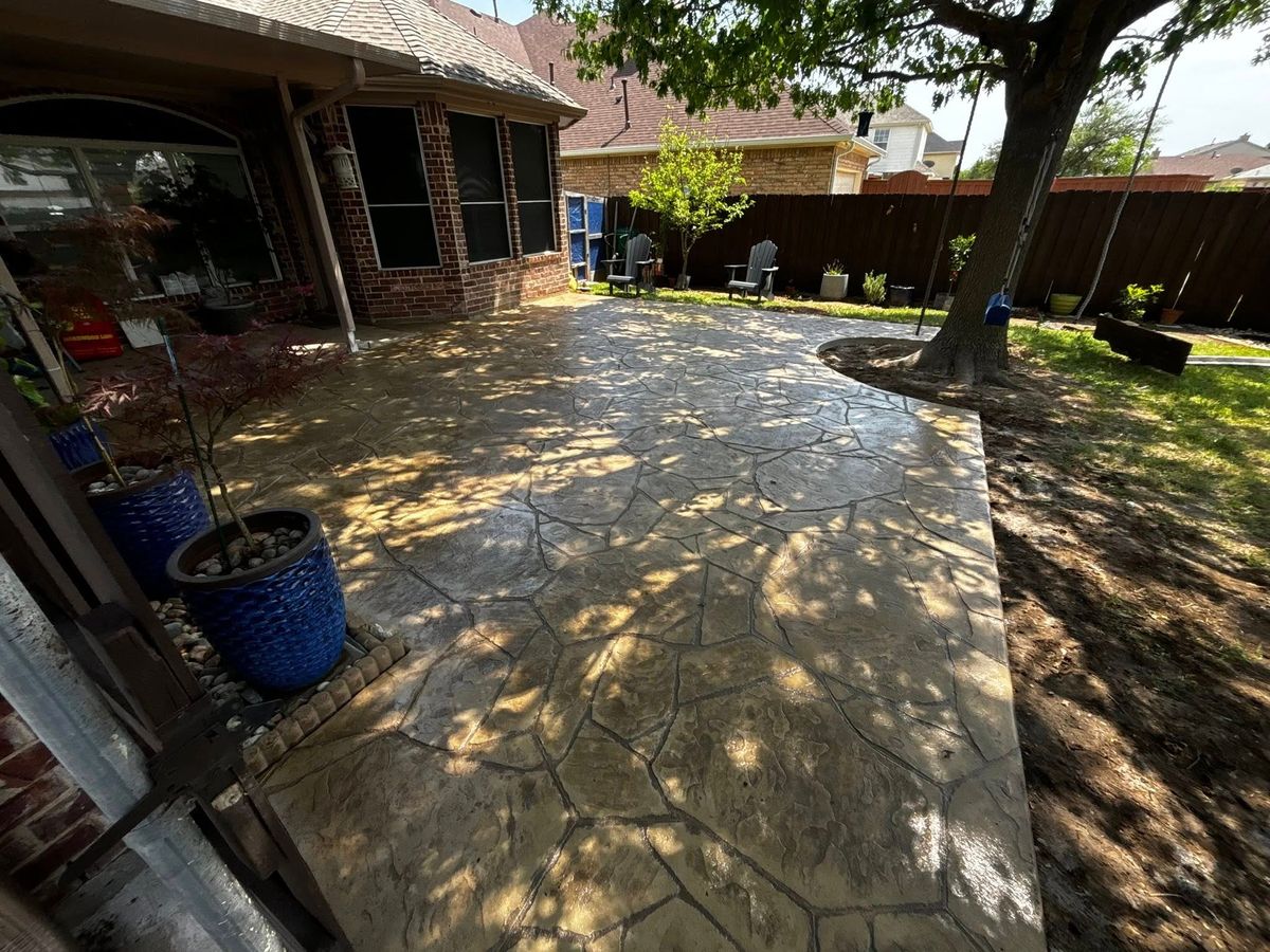 Stamped Concrete for Maldonado's Concrete Construction in Dallas, TX