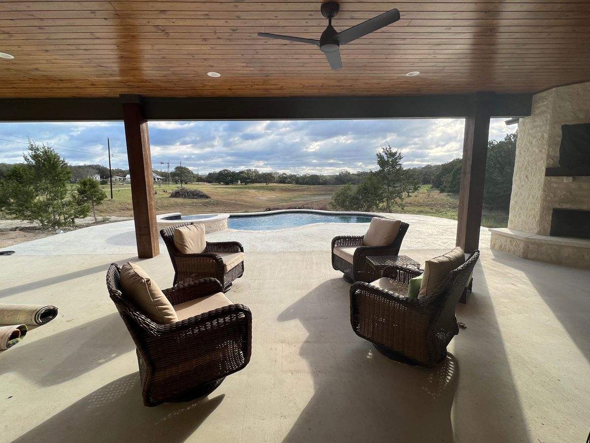Outdoor Living Spaces for ABEL Custom Build & Design, LLC. in New Braunfels, TX