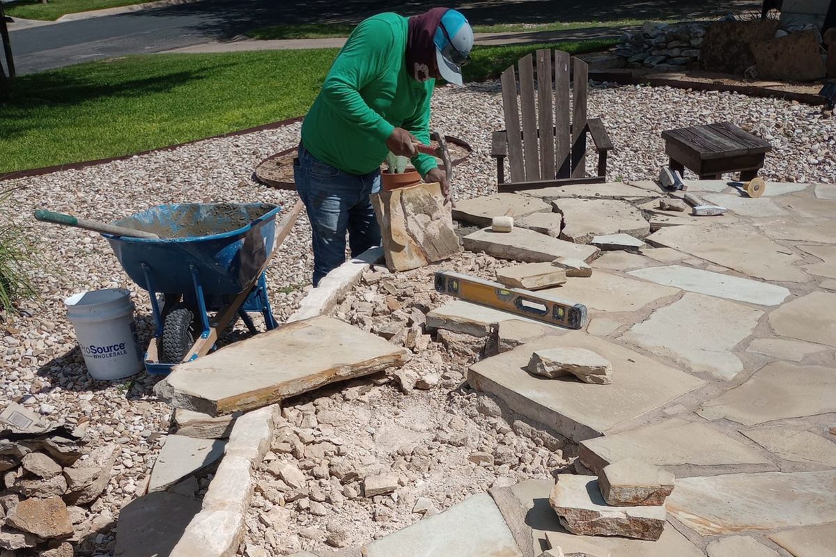 Natural Stone Hardscape for Guzman's Landscaping Services in Austin, TX