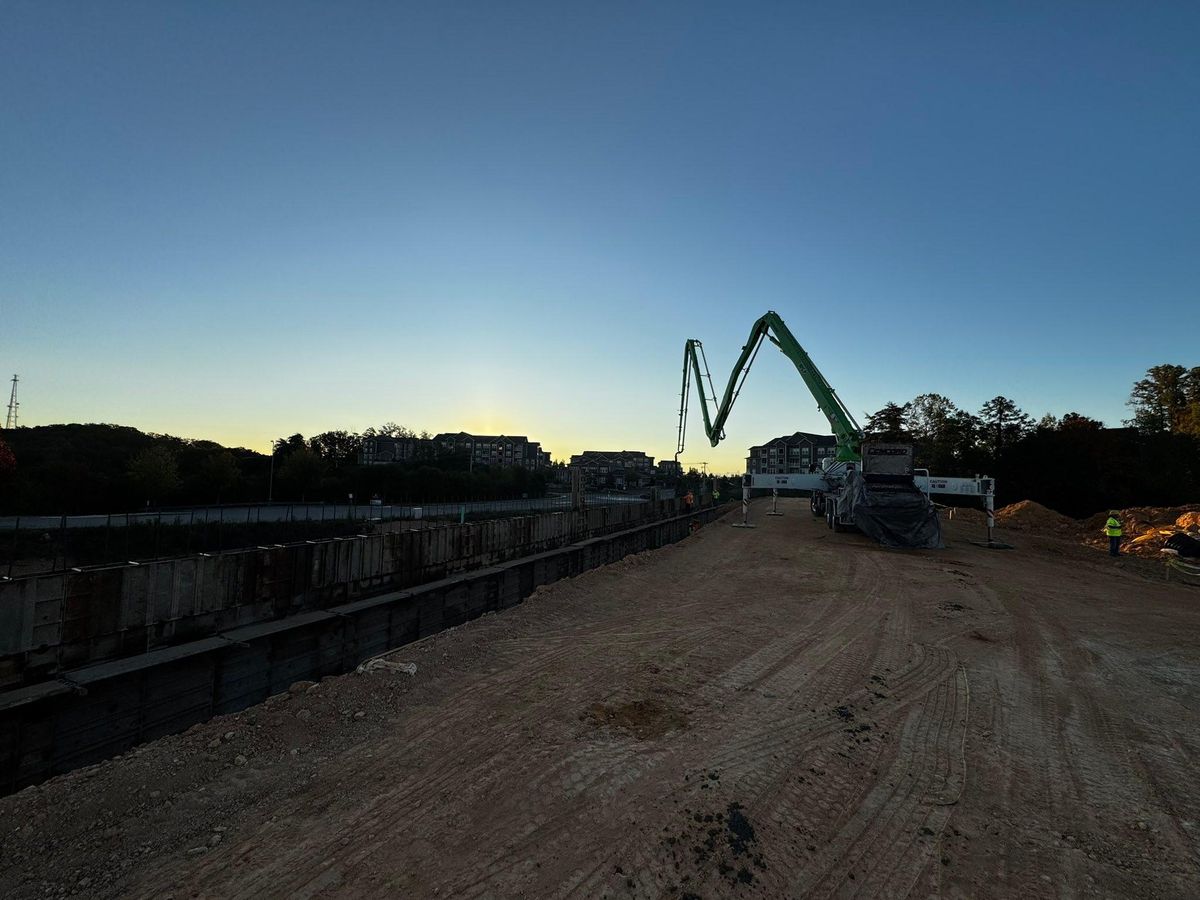 Boom Pumping for Williams Concrete Pumping in Knoxville, Tennessee