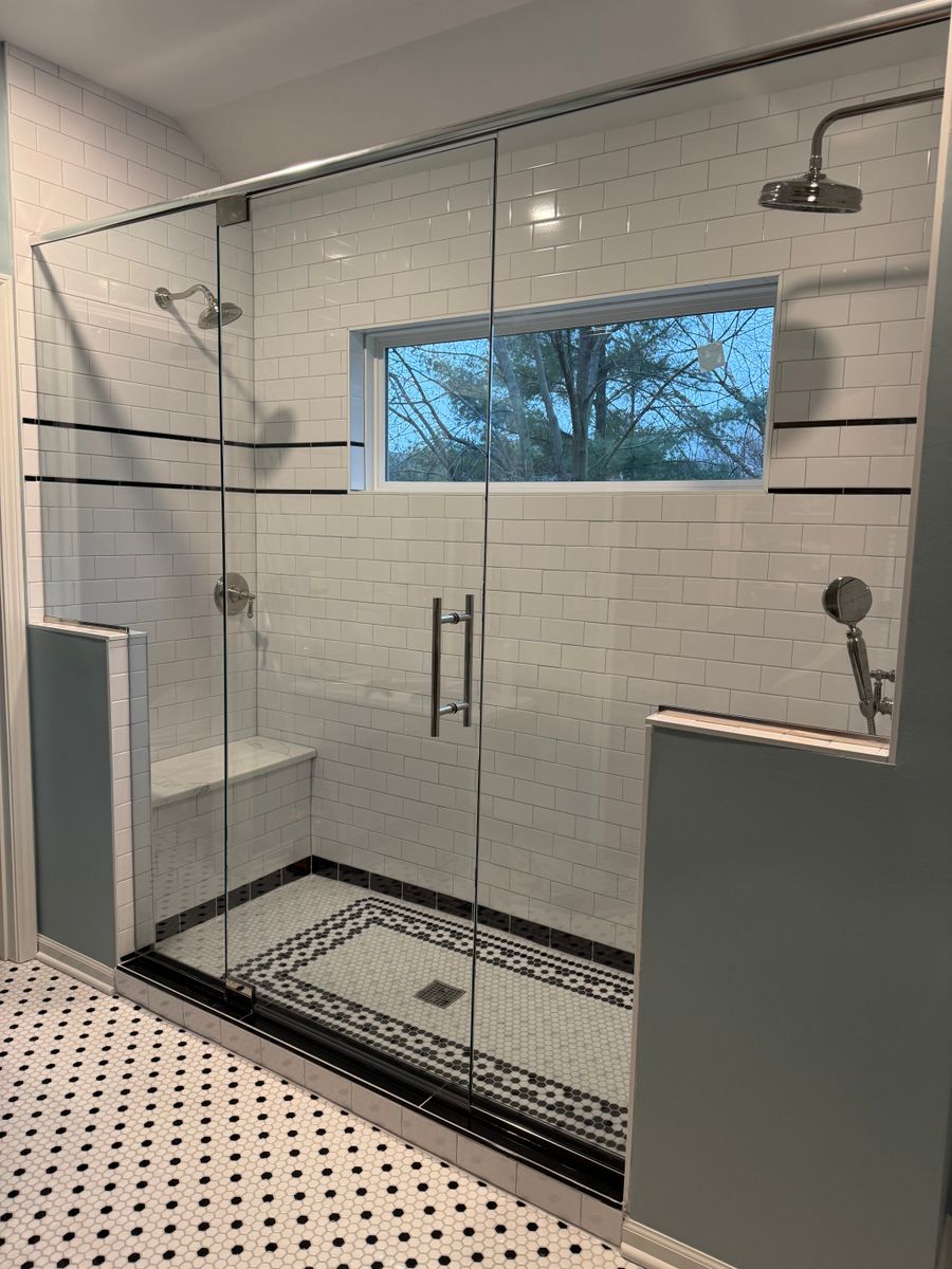 Frameless Shower Setup for Topline Glassworks in Kansas City, MO