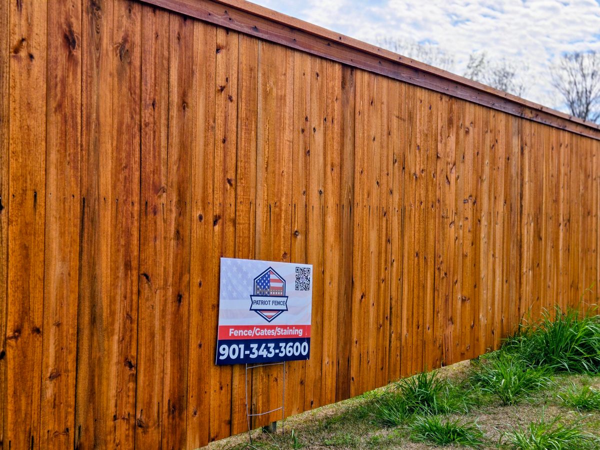 Fence Staining for Patriot Fence  in Oakland, TN