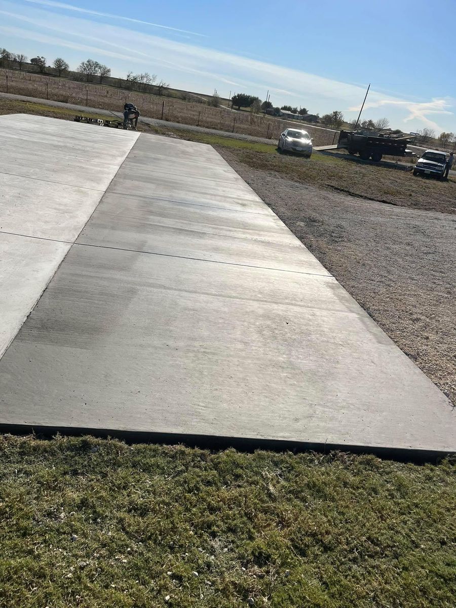 Patio Design & Installation for AJ’s Concrete in Hutto, TX