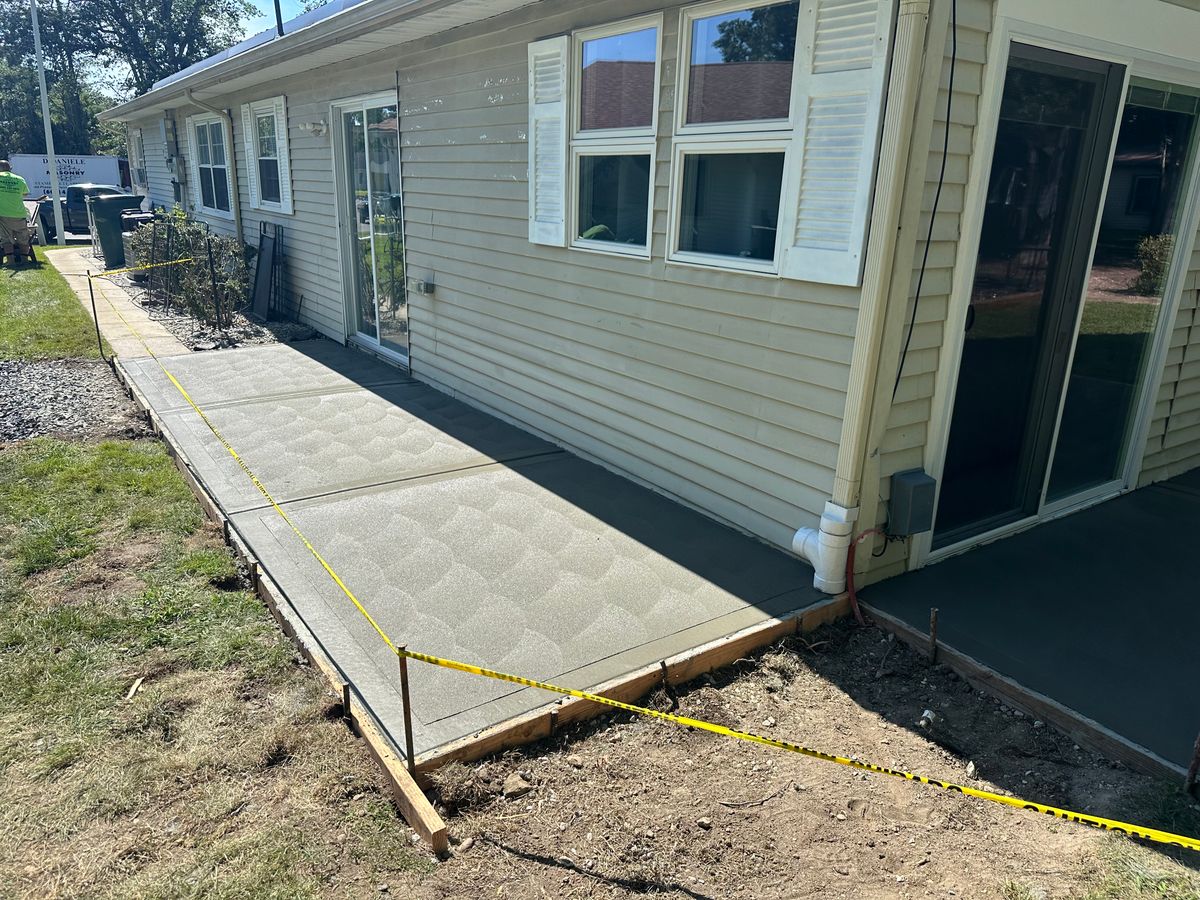 Stamped Concrete Installation for DiDaniele Masonry in Tuckerton, NJ