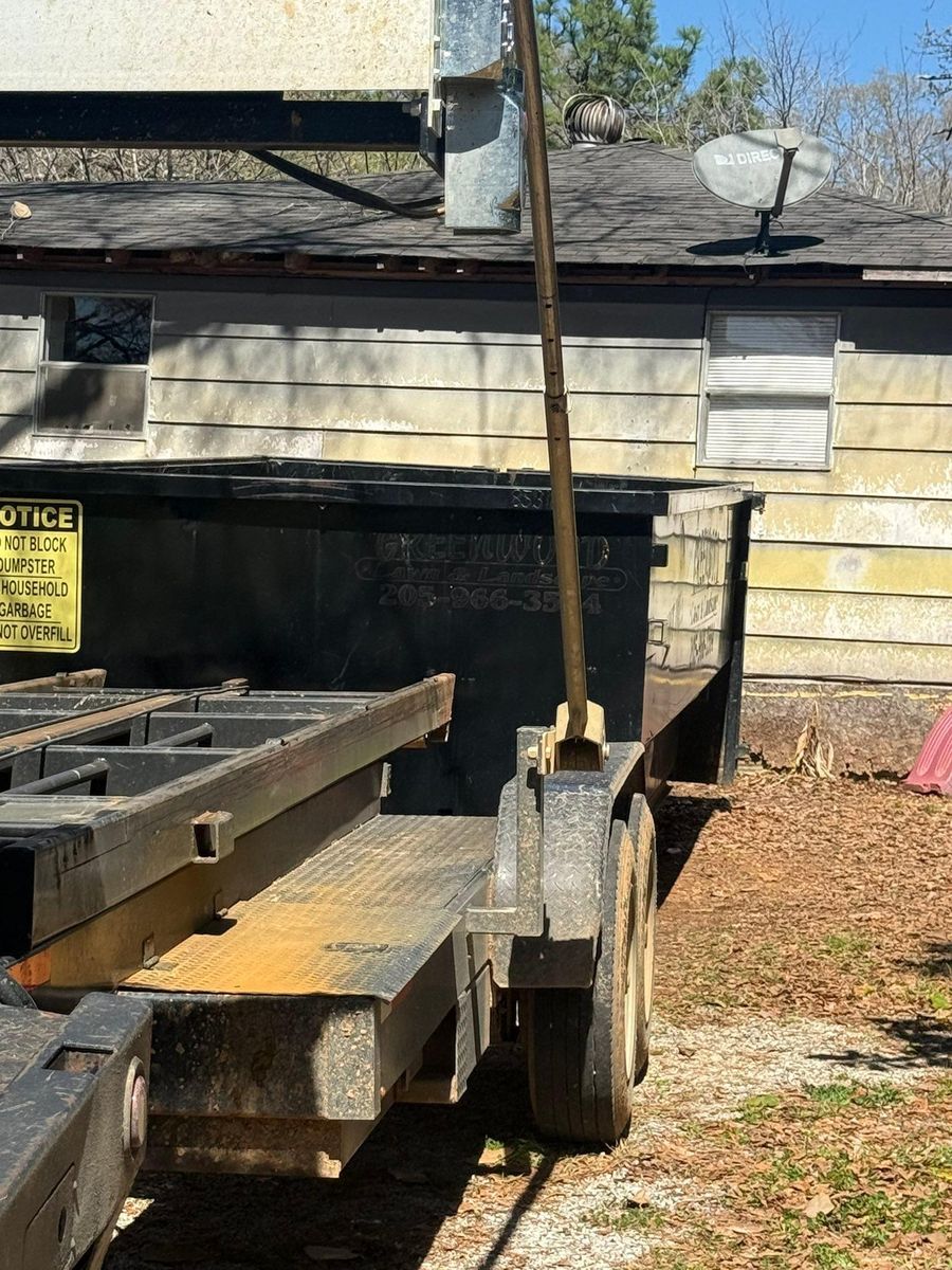 Roll off Dumpster Service for Greenwood Lawn & Landscaping LLC in Talladega, Alabama