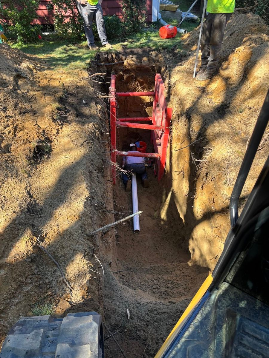 Trenching for A&A Enterprises in Southampton, MA