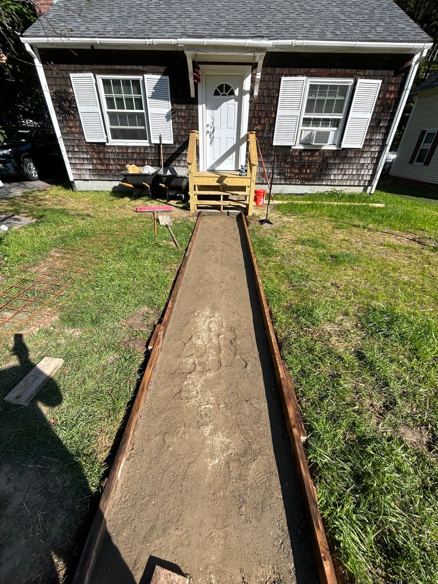 Concrete Slab Construction for Graham & Schriner Construction in Hinsdale, NH