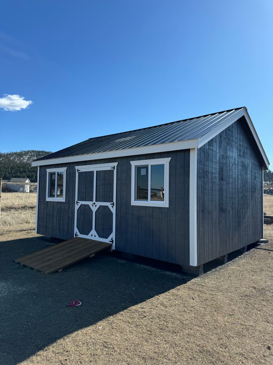 Gable Style Shed for Rocky Mountain Shed Builders in Whitefish, MT