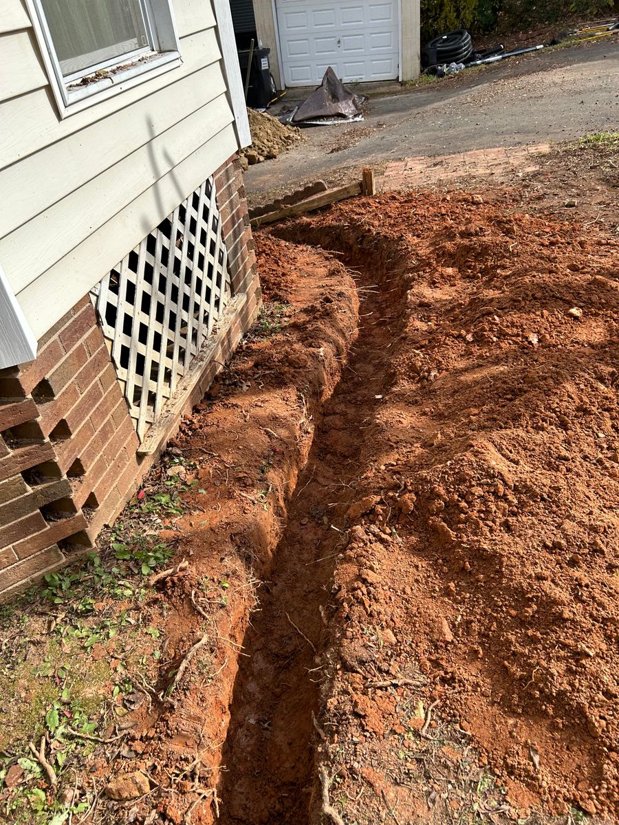 French Drains for Cisco Kid Landscaping Inc. in Lincolnton, NC