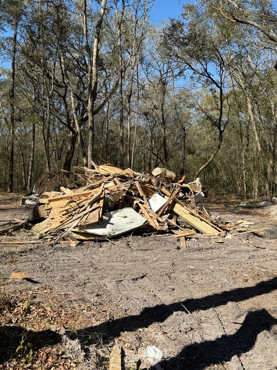 Structural Demolition for Family Roots Landworks and Debris Removal in Newberry, FL
