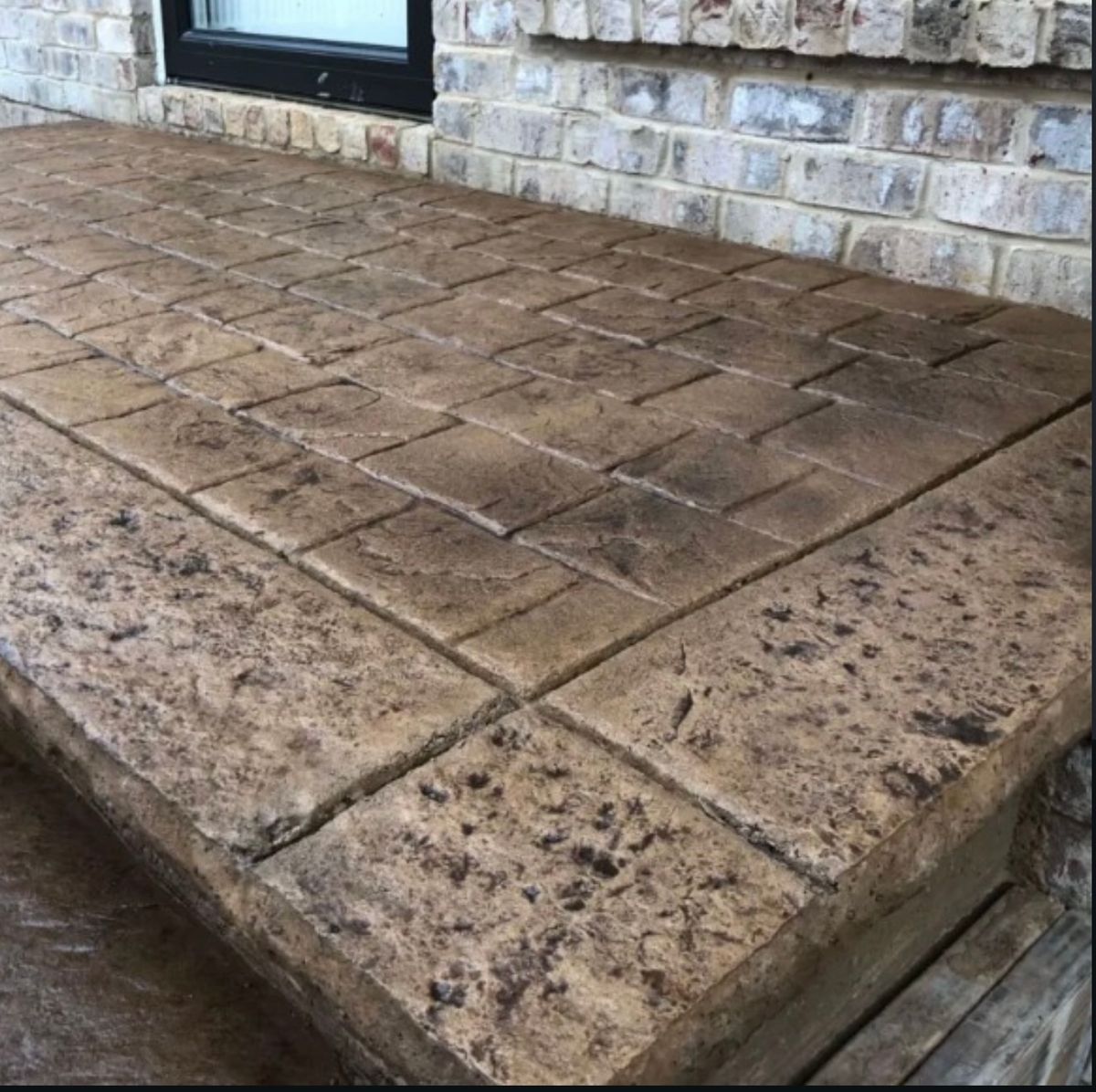 Stamped Concrete Installation for Modern Concrete LLC in Lowell, AR