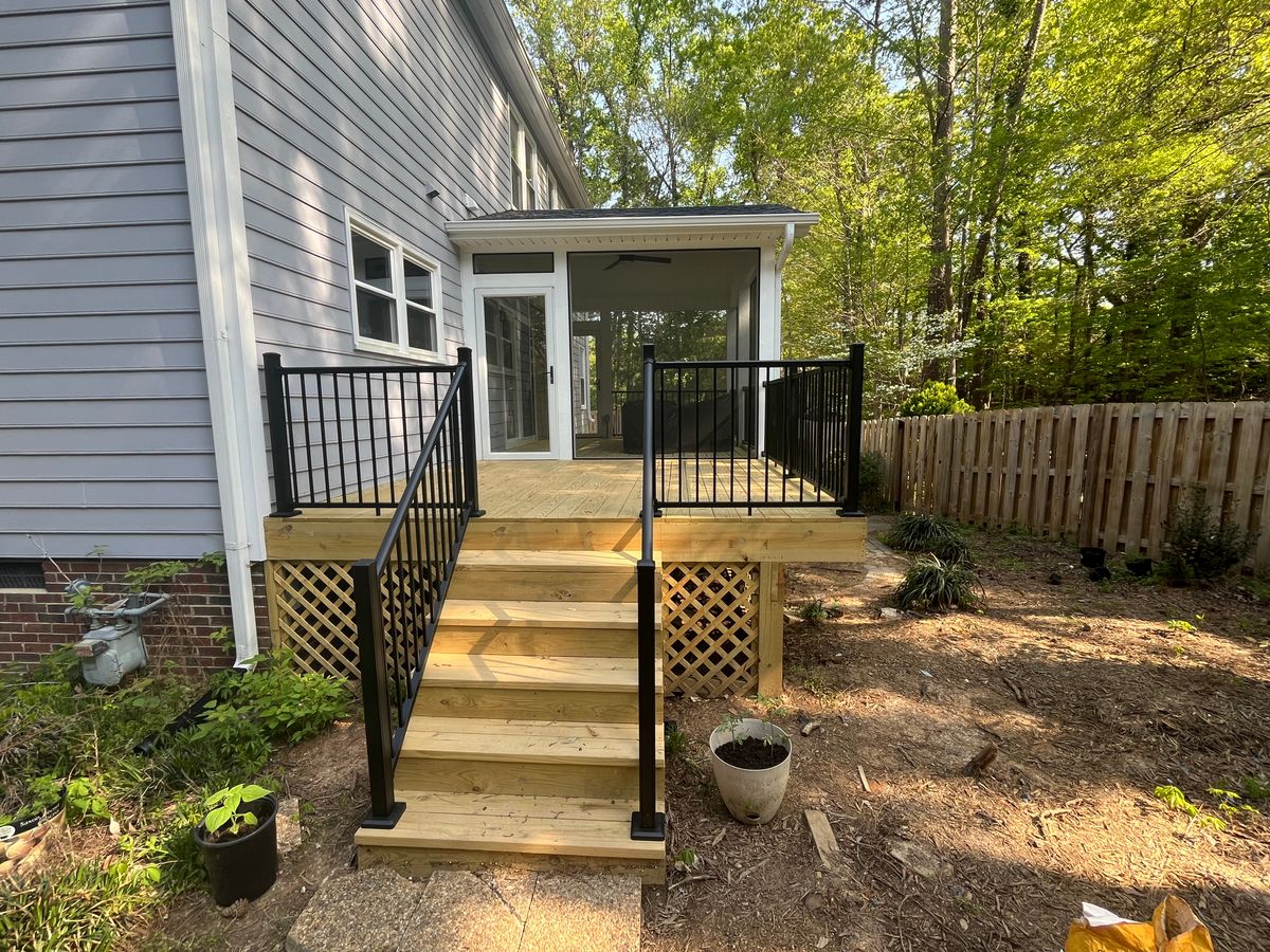 Porch Builds for Hughes Builders LLC in Greensboro, NC