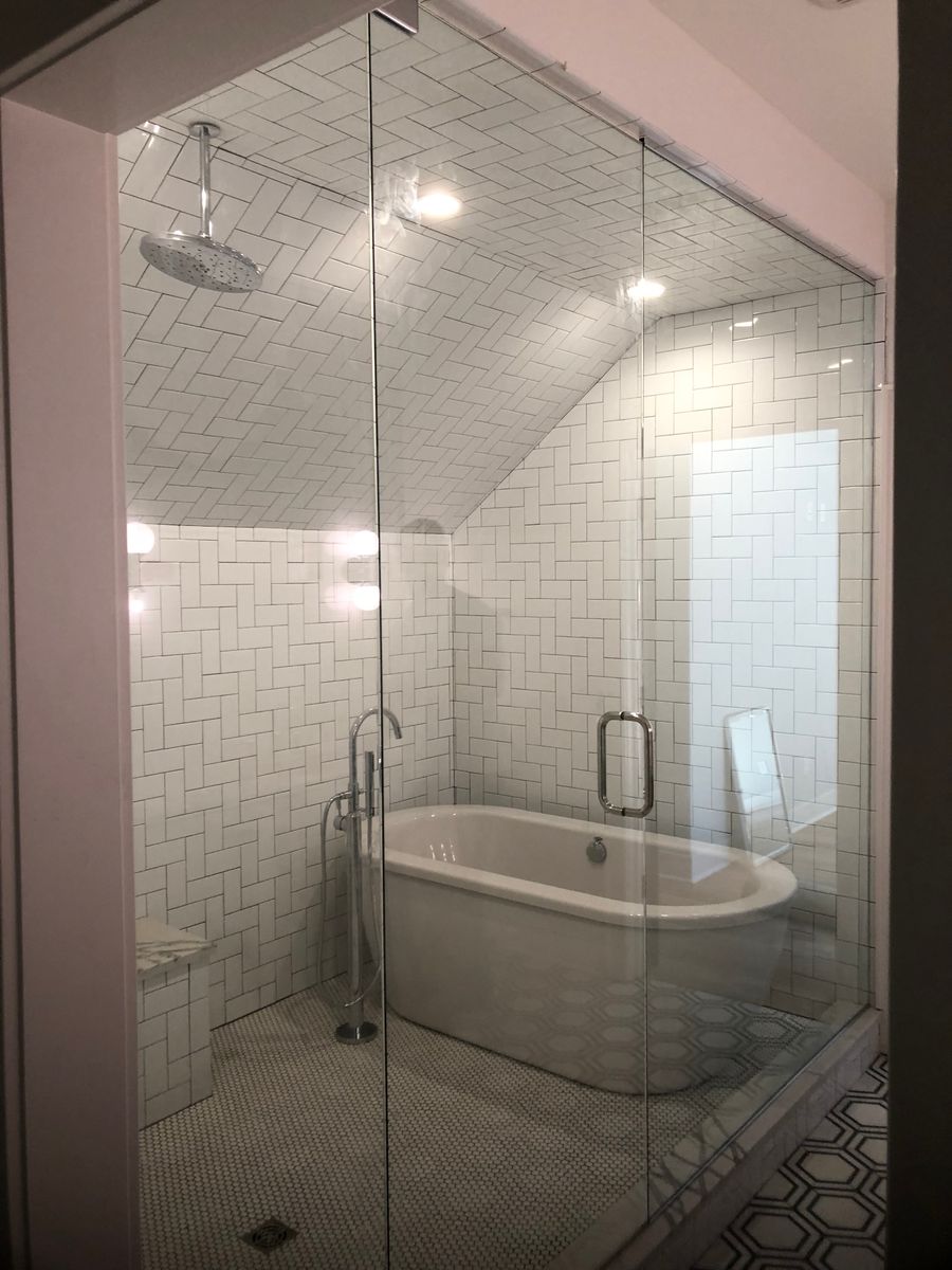 Frameless Shower Setup for Topline Glassworks in Kansas City, MO