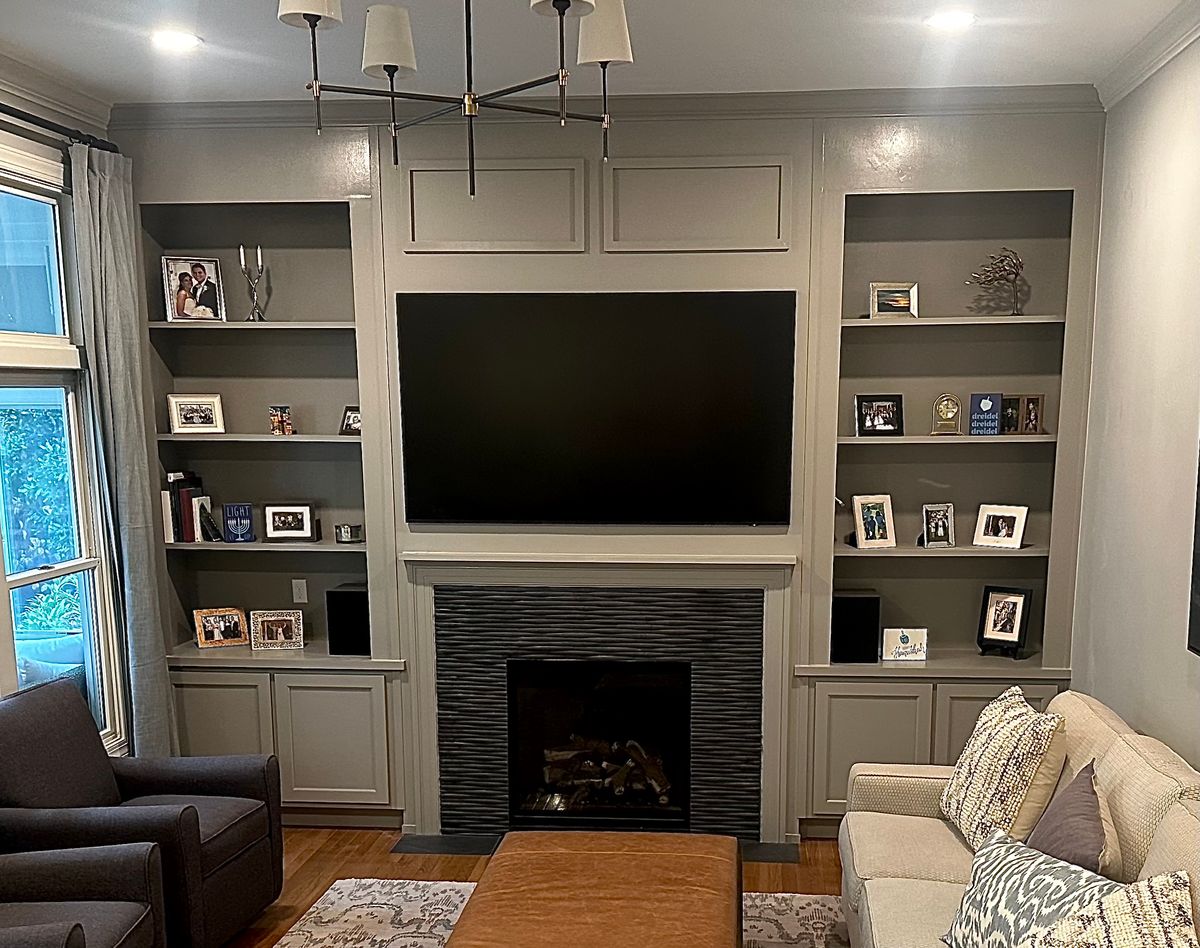Custom built ins and entertainment for Chesapeake Solutions in Pasadena, MD