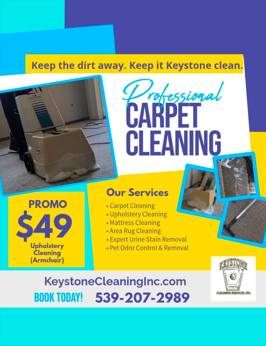 Carpet Cleaning for Keystone Cleaning Services Inc. in Dewey, OK