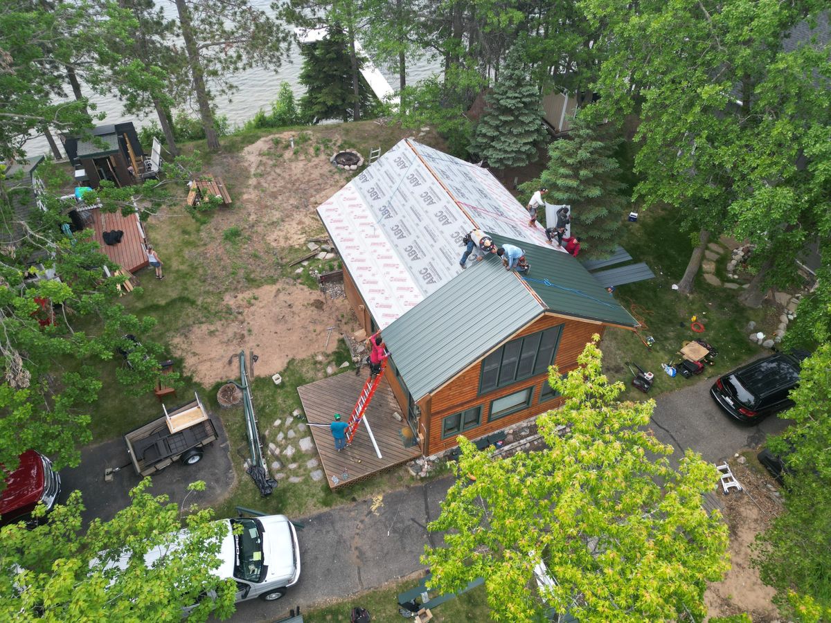 Metal Roofing Installation for Patriot Roofing Plus LLC in Pequot Lakes, MN