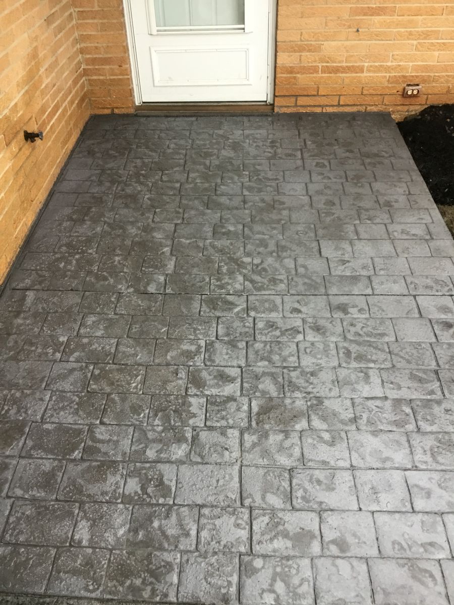 Stamped Concrete Installation for Lake Erie Companies in Grand River, OH