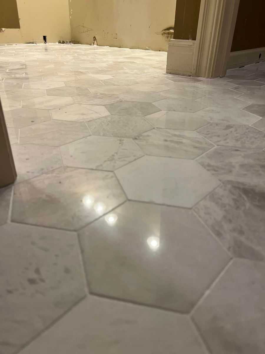 Kitchen Counter Tiling for Zenus Custom Tile in Kansas City, MO