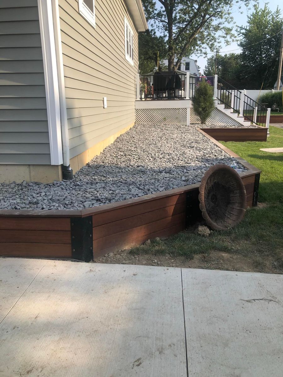 Retaining Wall Construction for F&L Landscaping in Decatur, IN