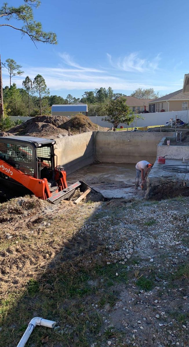 Foundation Digging for All Track Construction in Mims, FL