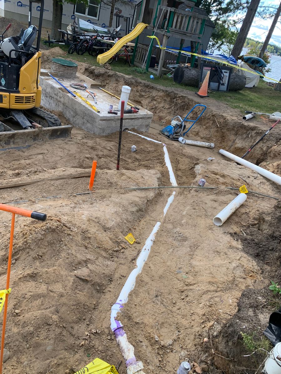 Trenching for Palmer Property Services in Middleville, MI