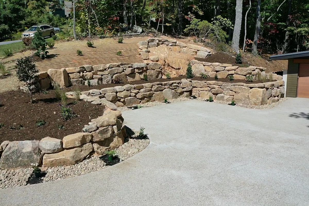 retaining walls for Acosta's Stone Work in Henderson, NC