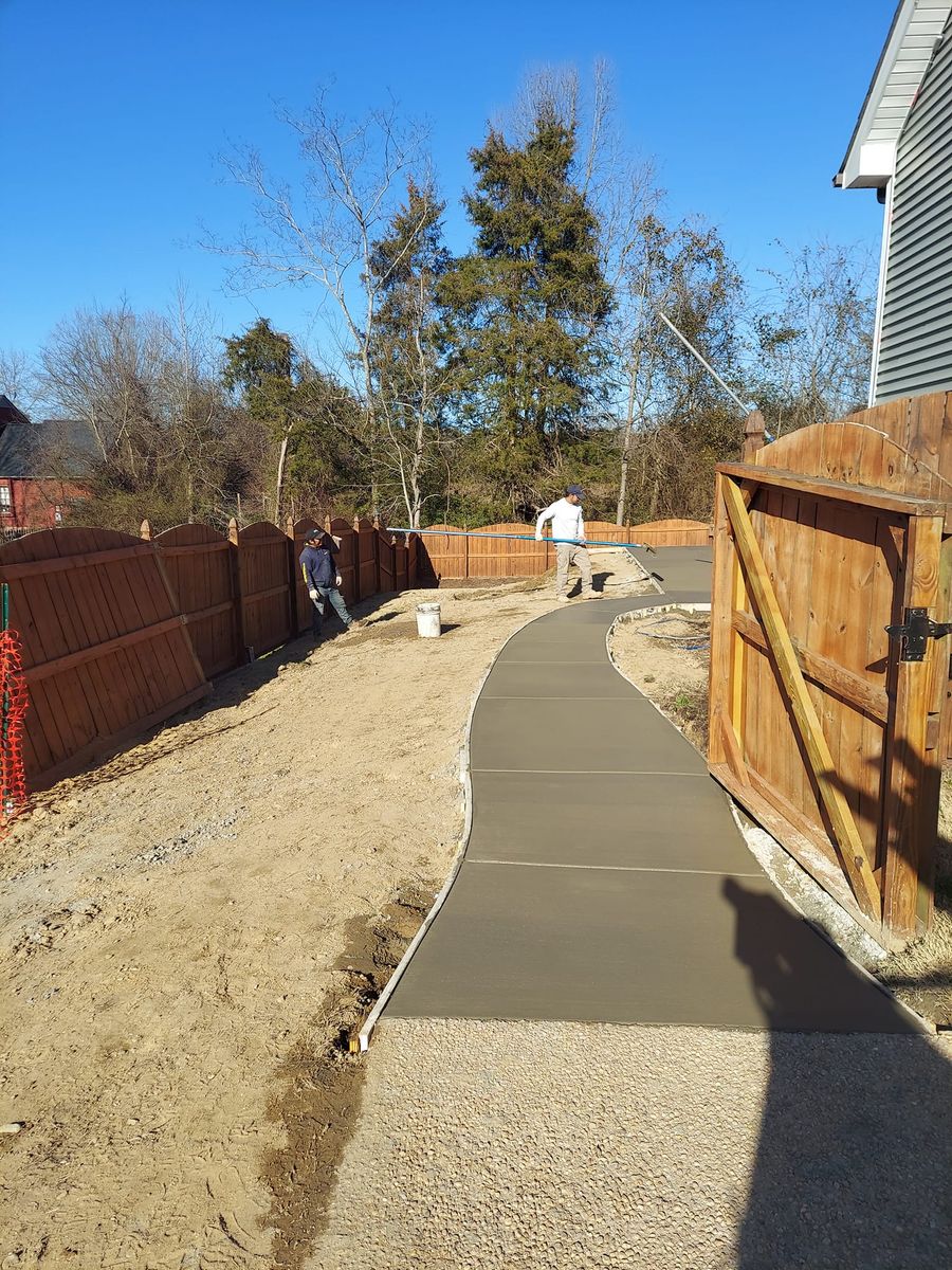 Sidewalk Installation for RGM Concrete Finisher LLC in Chesapeake, VA
