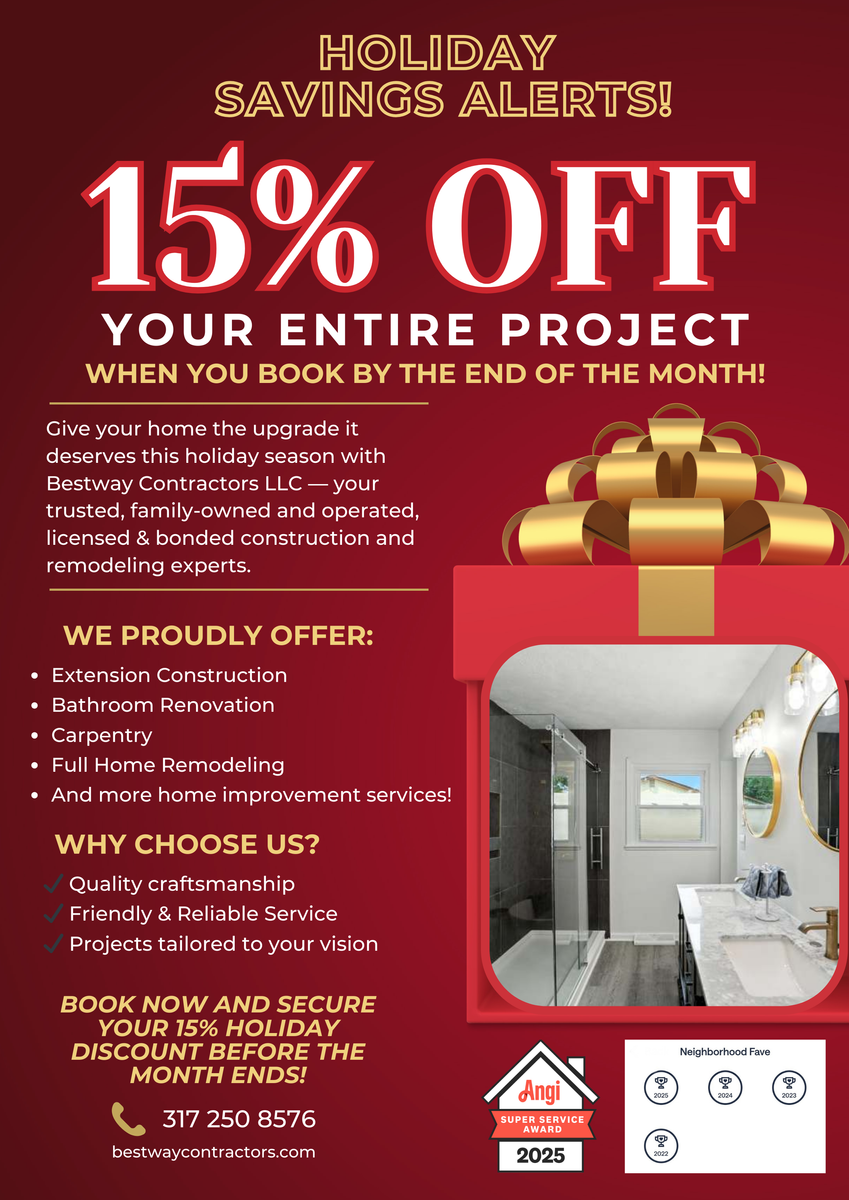 Bathroom Renovation for Bestway Contractors LLC in Indianapolis, IN