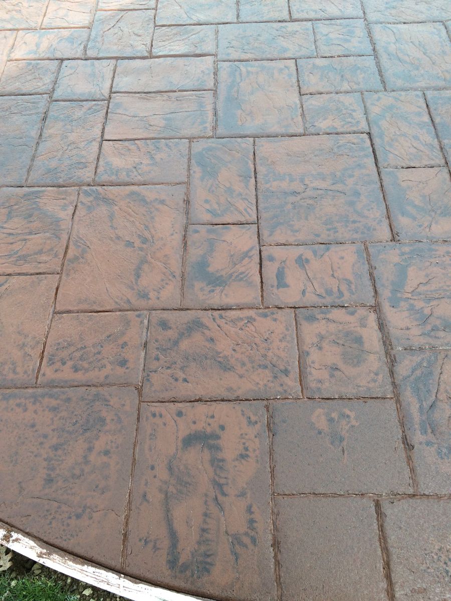 Stamped Concrete Installation for Lake Erie Companies in Grand River, OH