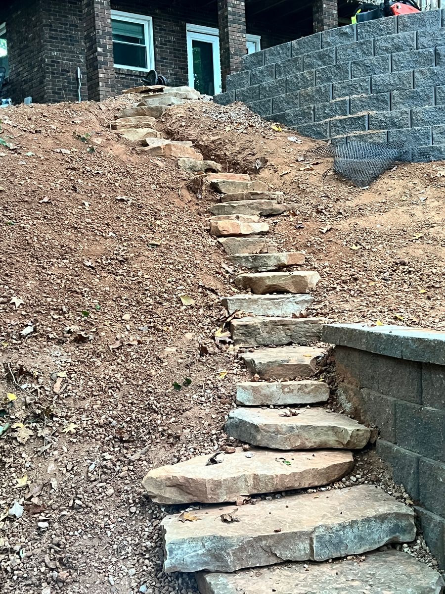 Landscape Constructing, Retaining Walls & Patios for Massey Landscaping in Gastonia, NC