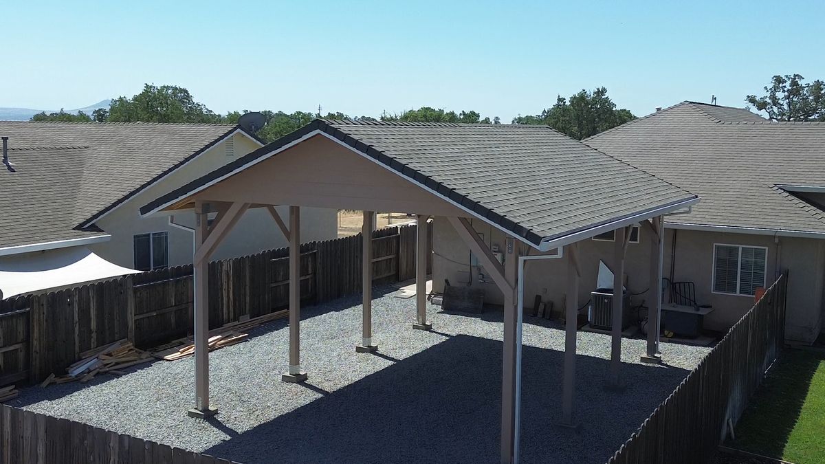 Post Frame Buildings/Carports for Austin LoBue Construction in Cottonwood, CA
