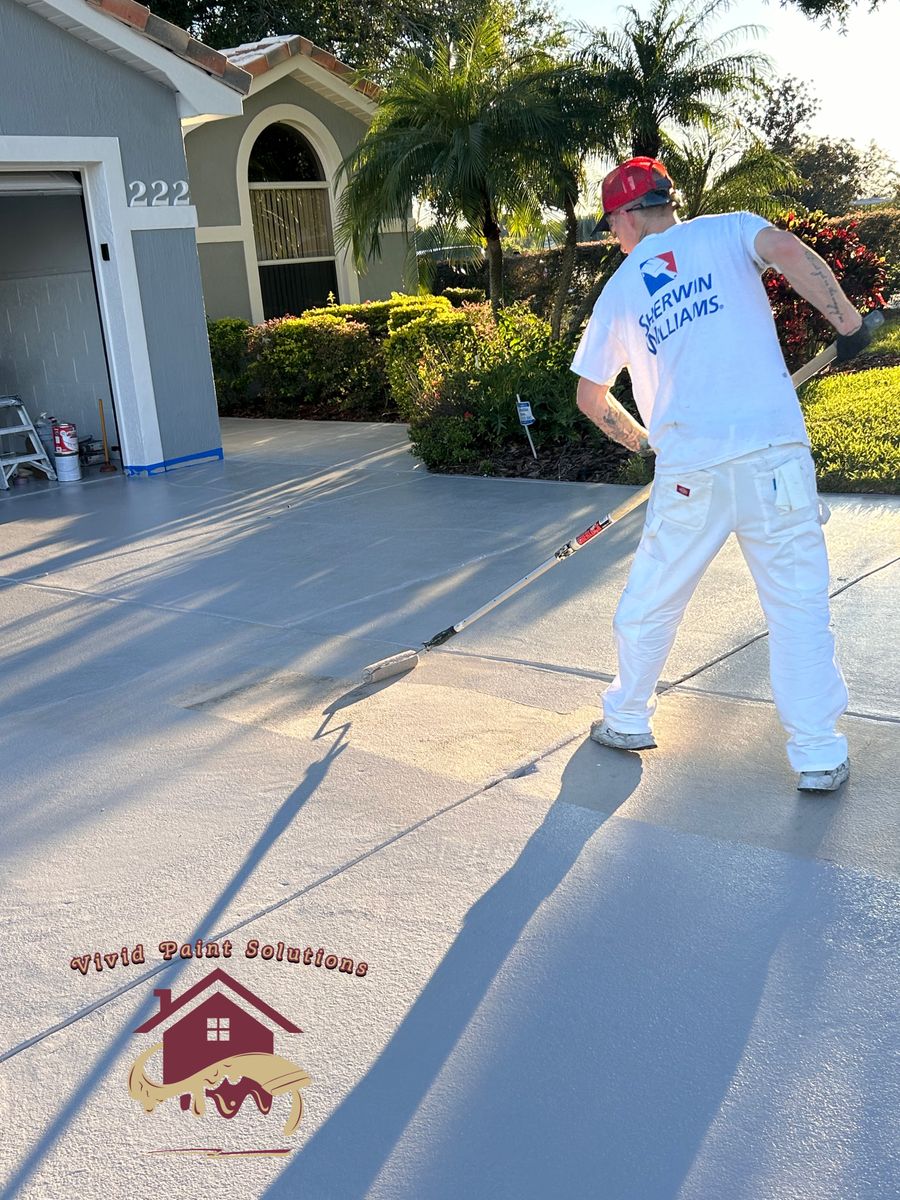 Concrete & Epoxy Floor Coating for Vivid Paint Solutions, LLC. in Eagle Lake, FL