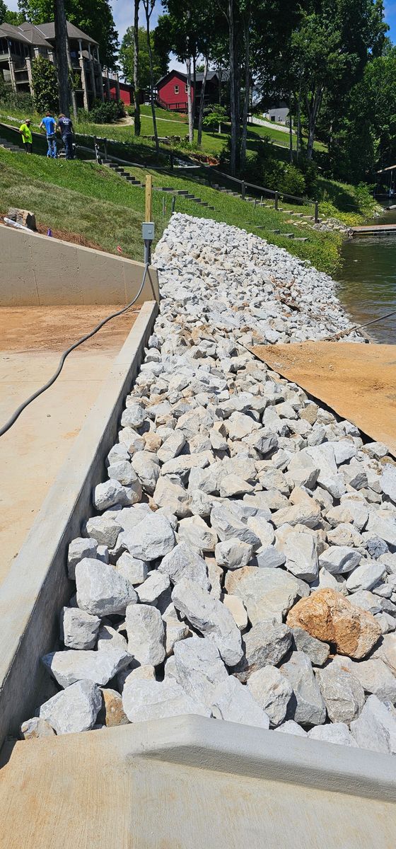 Rip Rap for Restoration Shoreline Norris Lake Rip Rap in Norris Lake, TN